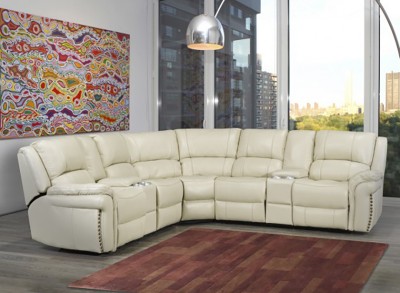 HILTON 3-POWER SECTIONAL W. 2/ STORAGE CONSOLE